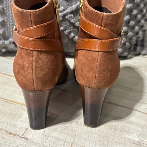 ❤️Isola Vivian Caramel Leather &Suede Ankle Boots-Sz 8 - Picture 4 of 8